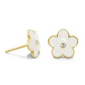 Lauren G. Adams Girls Flower Girl Post Earrings (Gold/White)